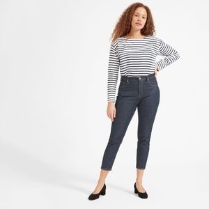 High-Rise Skinny Raw Denim Indigo Jeans EVERLANE